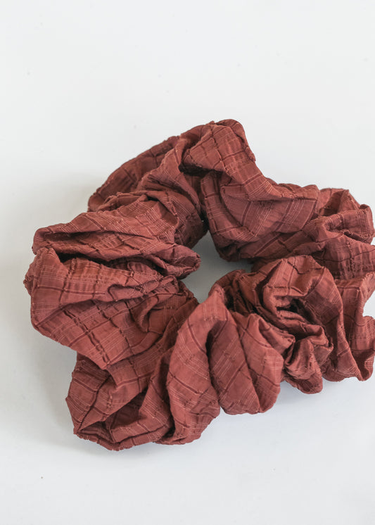 Burgundy Jumbo Hair Scrunchie Accessory