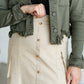 Button Down Cargo Pocket Midi Skirt FF Skirts