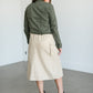 Button Down Cargo Pocket Midi Skirt FF Skirts
