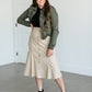 Button Down Cargo Pocket Midi Skirt FF Skirts