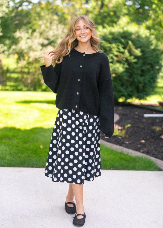 Button Down Raw Seam Cardigan FF Layering Essentials