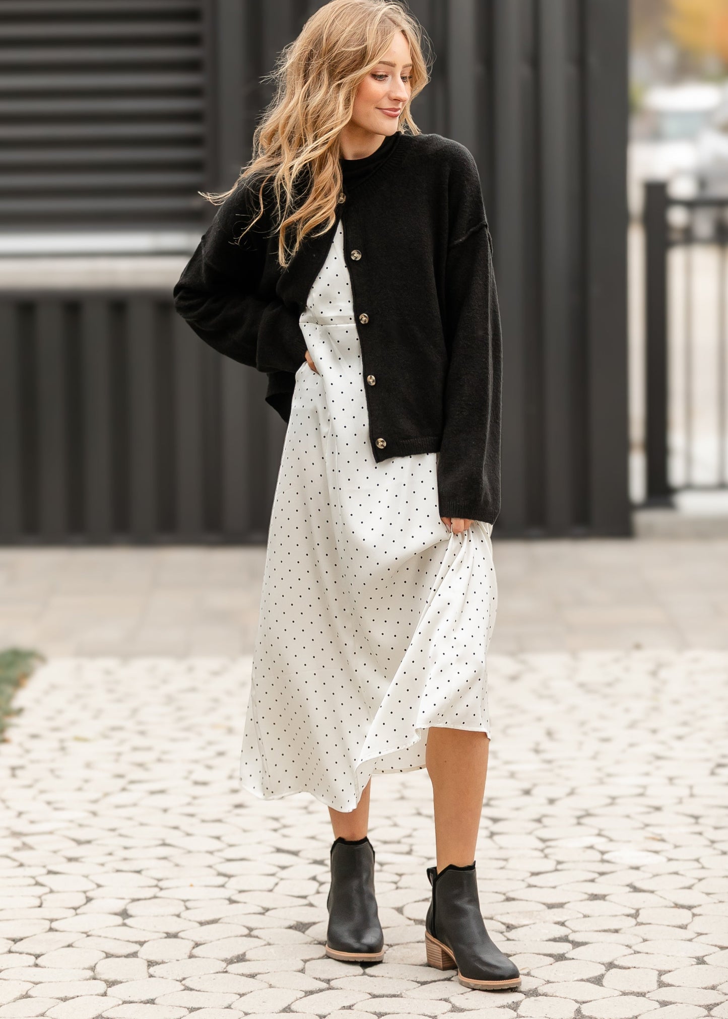 Button Down Raw Seam Cardigan FF Layering Essentials