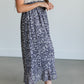 Button Front Floral Maxi Skirt FF Skirts