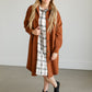 Button Up Plaid Midi Shirtdress FF Dresses