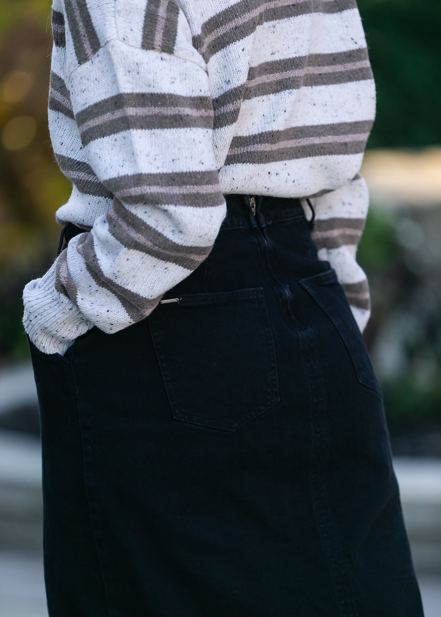 Bylara Button Front Midi Skirt FF Skirts