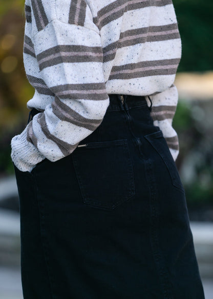 Bylara Button Front Midi Skirt FF Skirts