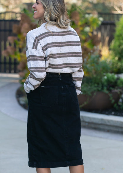 Bylara Button Front Midi Skirt FF Skirts