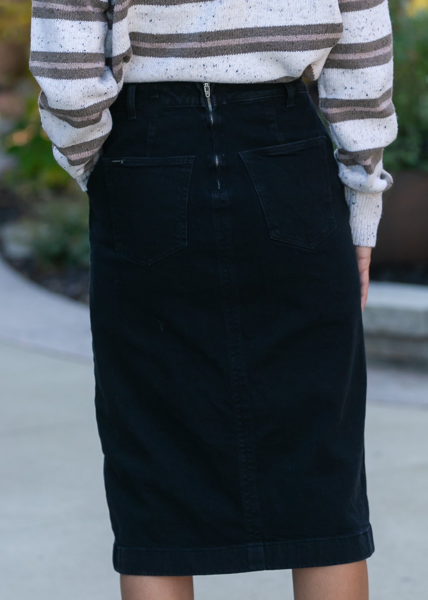 Bylara Button Front Midi Skirt FF Skirts