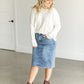 Cable Knit Crewneck Sweater FF Tops