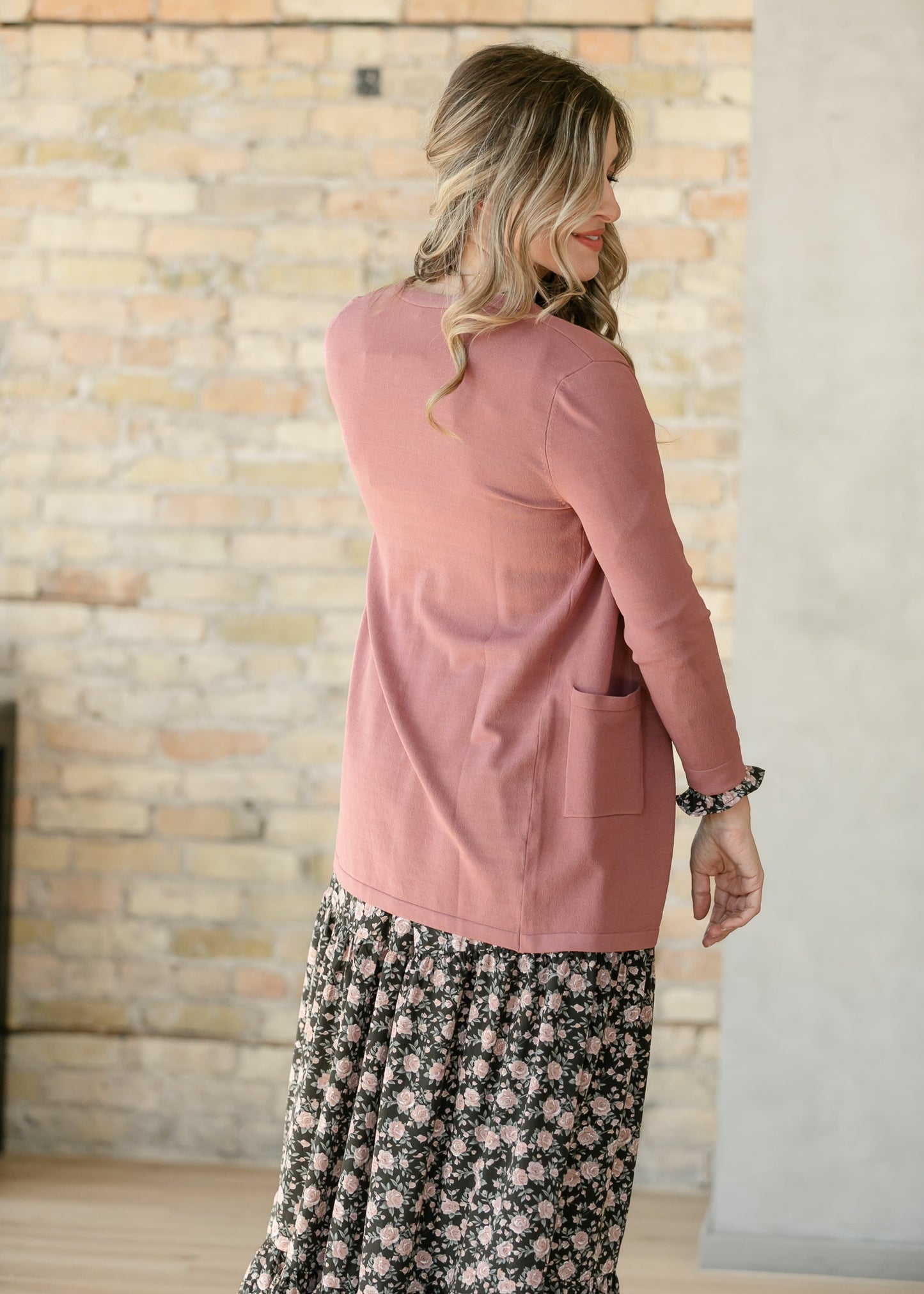 Callly Mauve Open Front Cardigan IC Layering Essentials