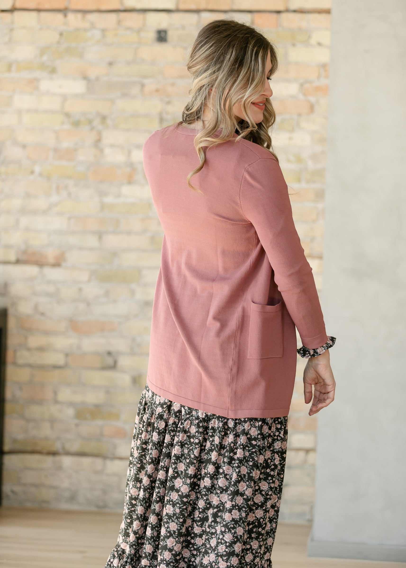 Callly Mauve Open Front Cardigan IC Layering Essentials