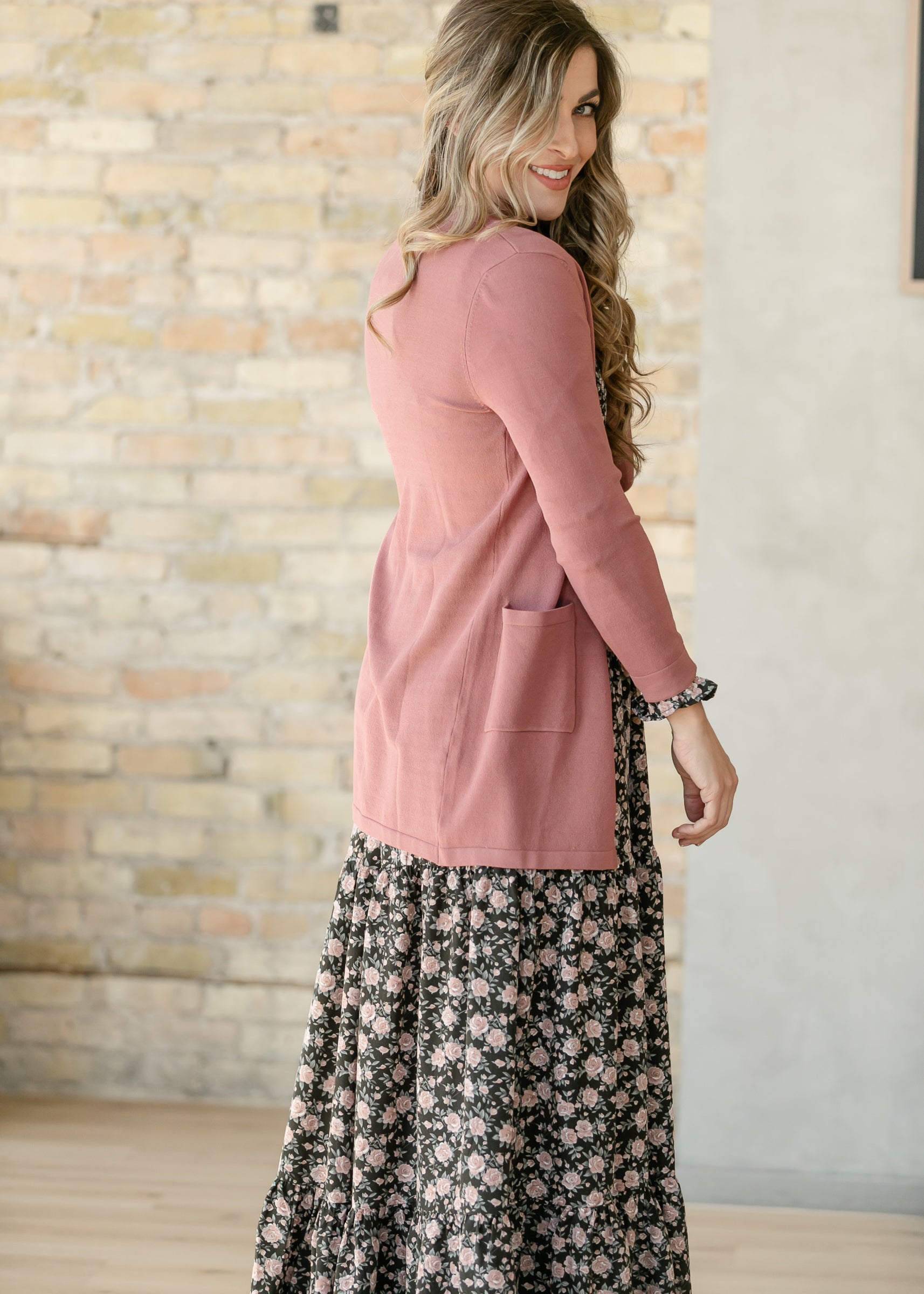 Callly Mauve Open Front Cardigan IC Layering Essentials