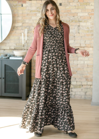 Callly Mauve Open Front Cardigan IC Layering Essentials
