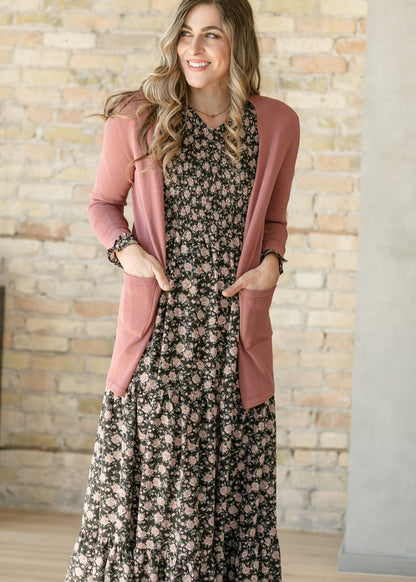 Callly Mauve Open Front Cardigan IC Layering Essentials