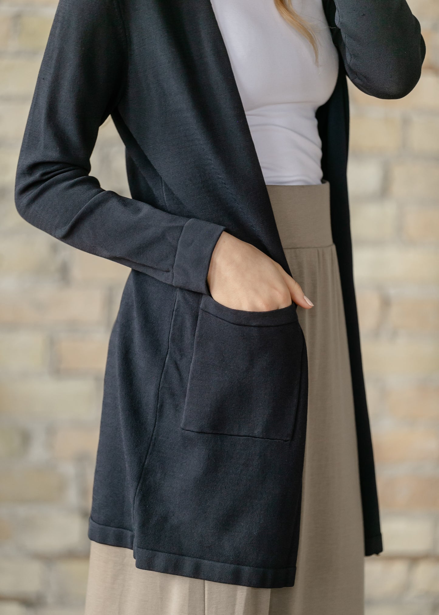 Cally Navy Open Front Cardigan FF Layering Essentials