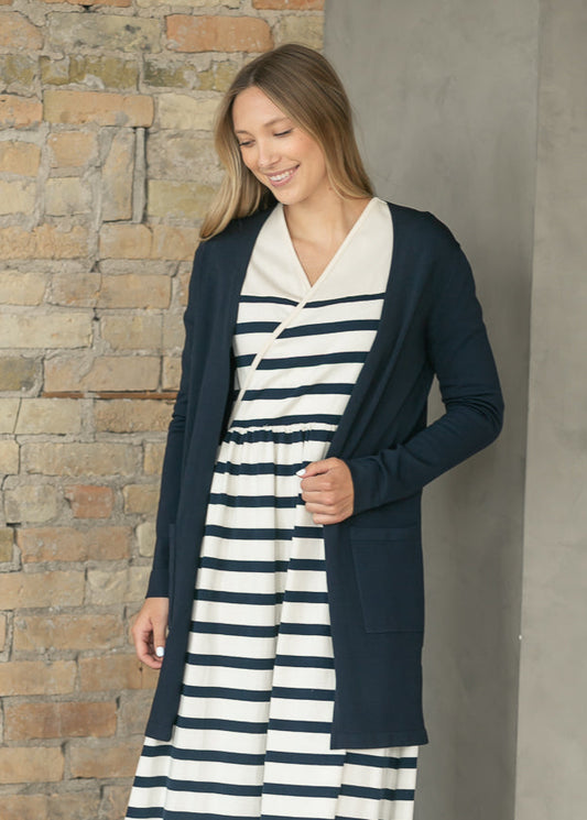 Cally Navy Open Front Cardigan FF Layering Essentials