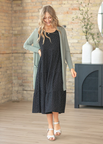 Cally Olive Open Front Cardigan FF Layering Essentials