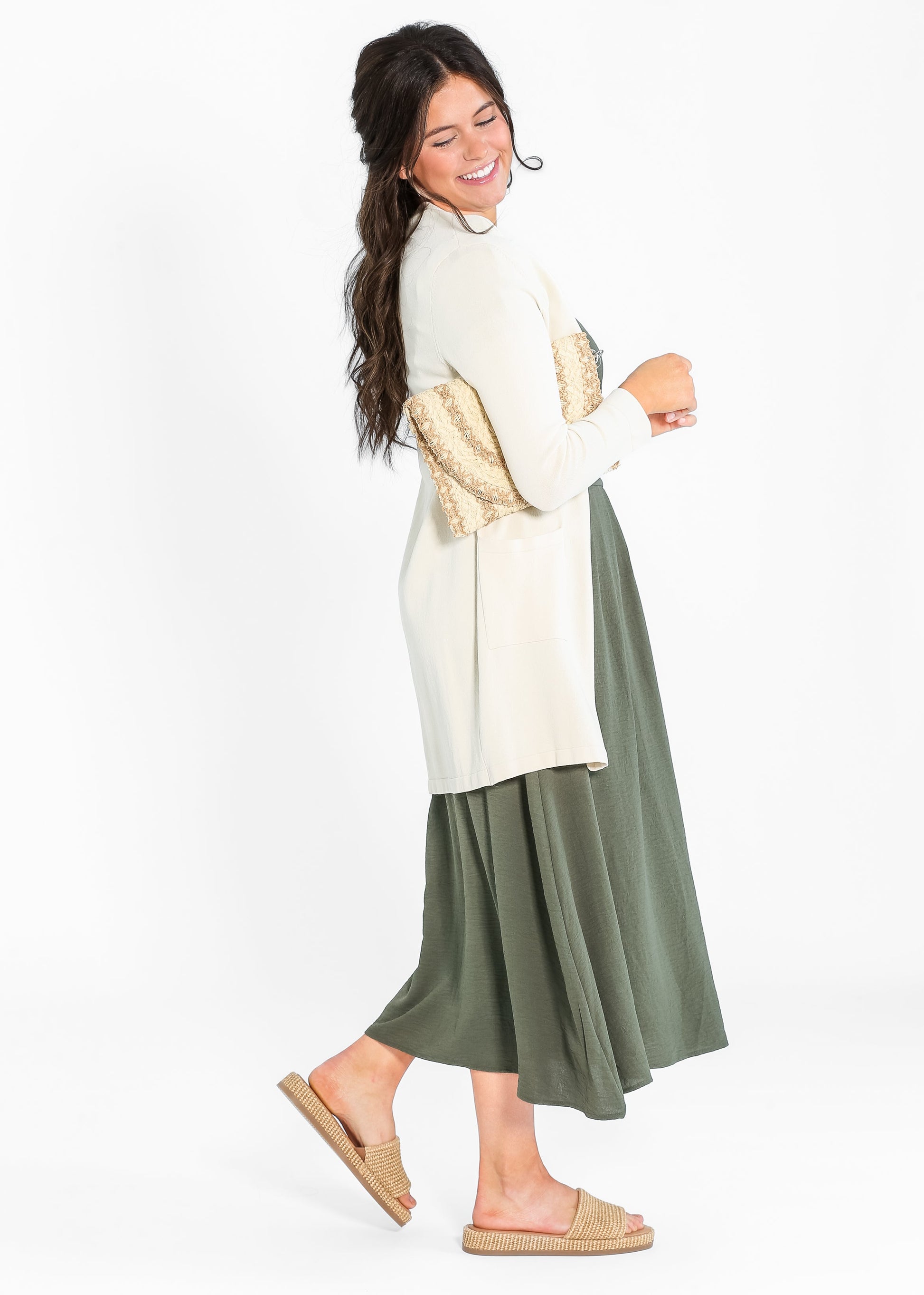 Cally Open Front Cardigan IC Tops