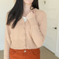 Camel Button Up Knit Sweater Top - FINAL SALE FF Tops
