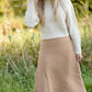 Camel Ribbed A Line Knit Midi Skirt - FINAL SALE FF Skirts