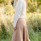 Camel Ribbed A Line Knit Midi Skirt - FINAL SALE FF Skirts