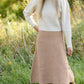 Camel Ribbed A Line Knit Midi Skirt - FINAL SALE FF Skirts