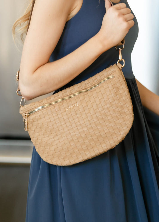 Camel Terrace Woven Crossbody Bag Accessory