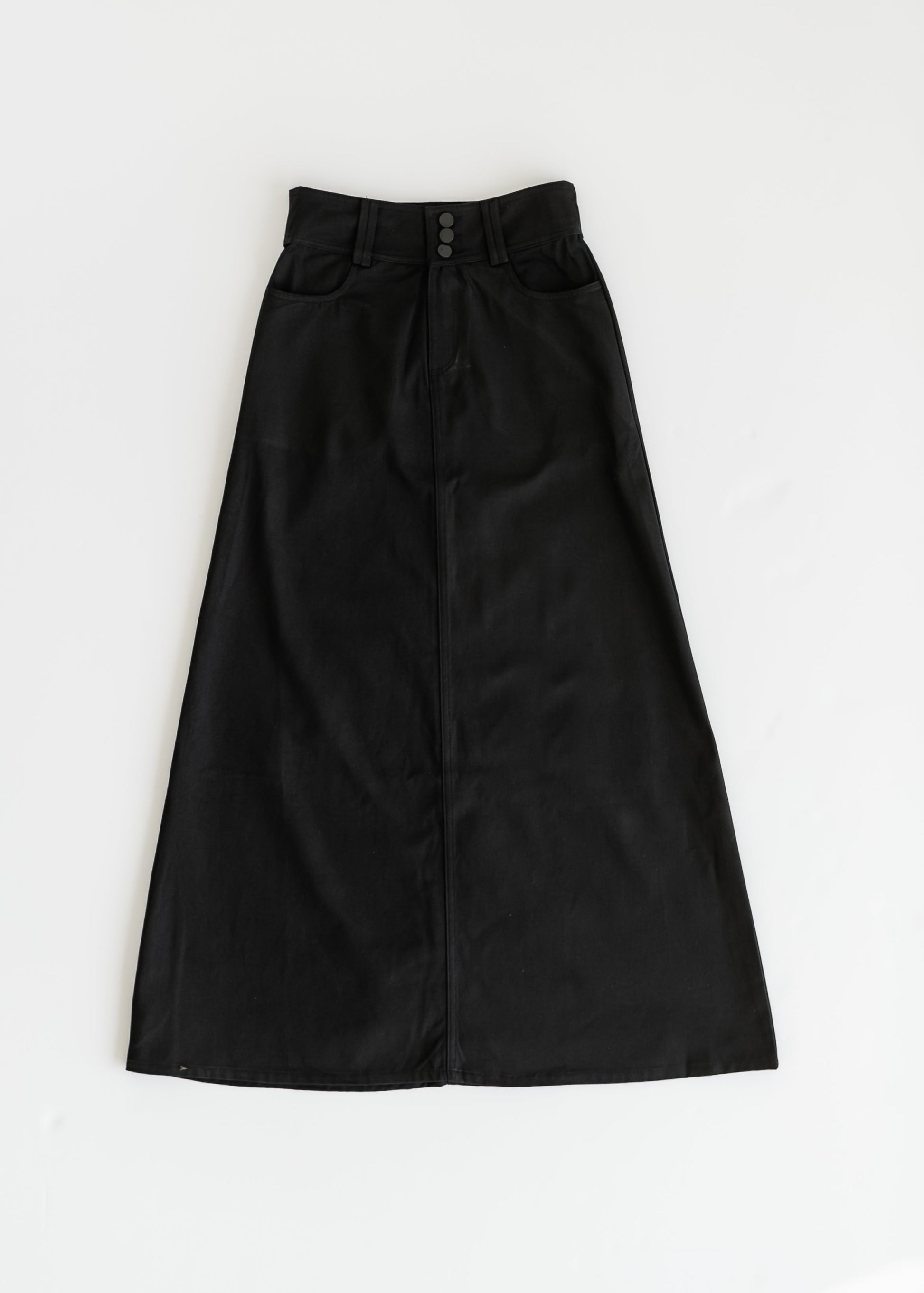 Camellia A-Line Cotton Twill Maxi Skirt IC Skirts