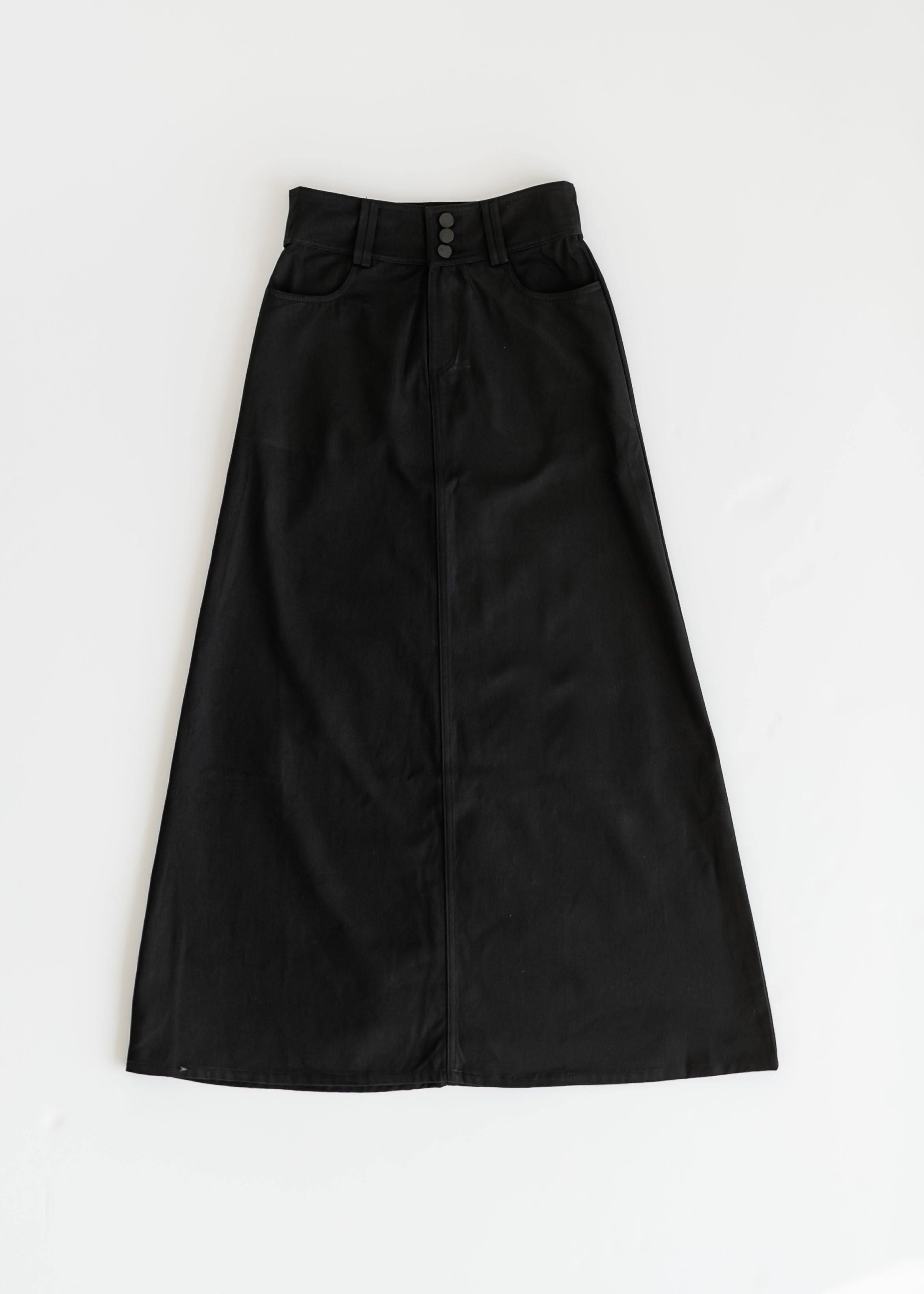 Camellia A-Line Cotton Twill Maxi Skirt – Inherit Co 