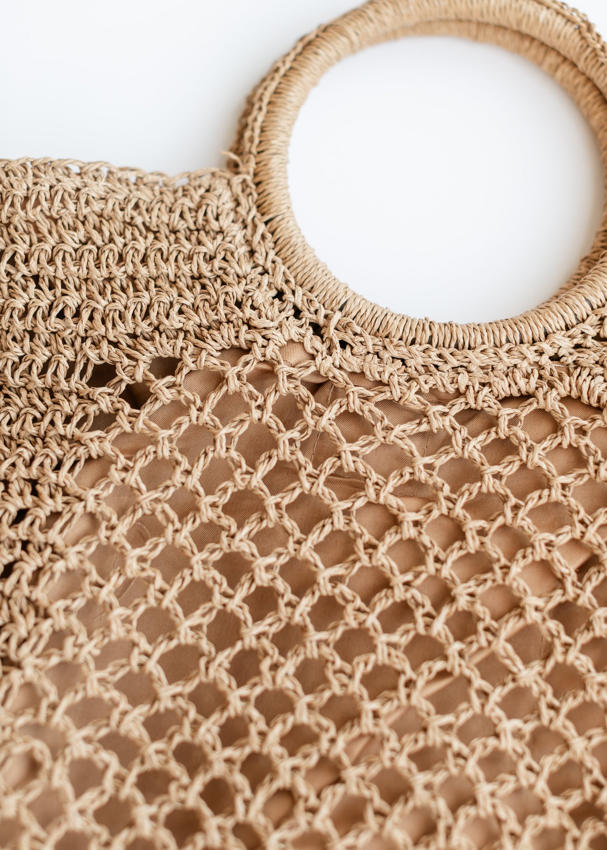Camren Circle Handle Straw Tote Bag Accessories