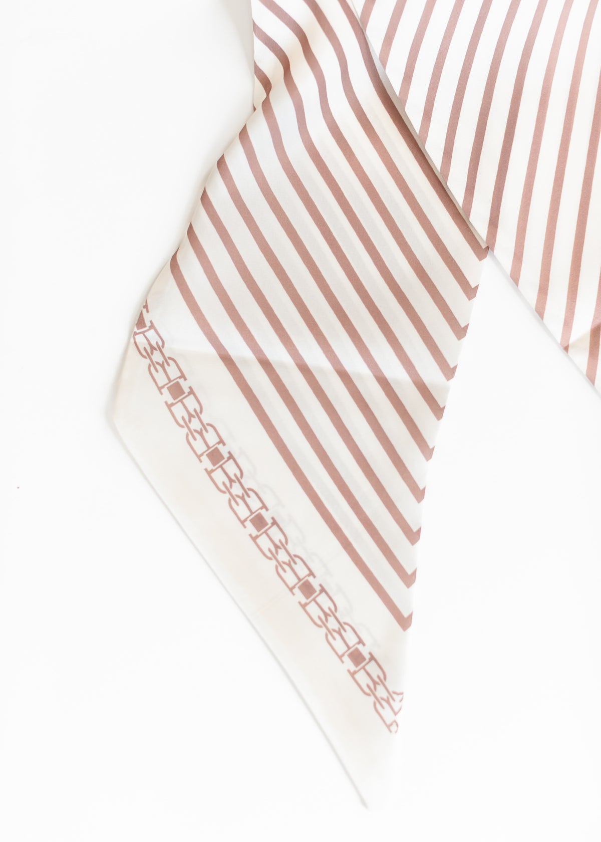 Caramel Striped Silky Skinny Scarf Gifts