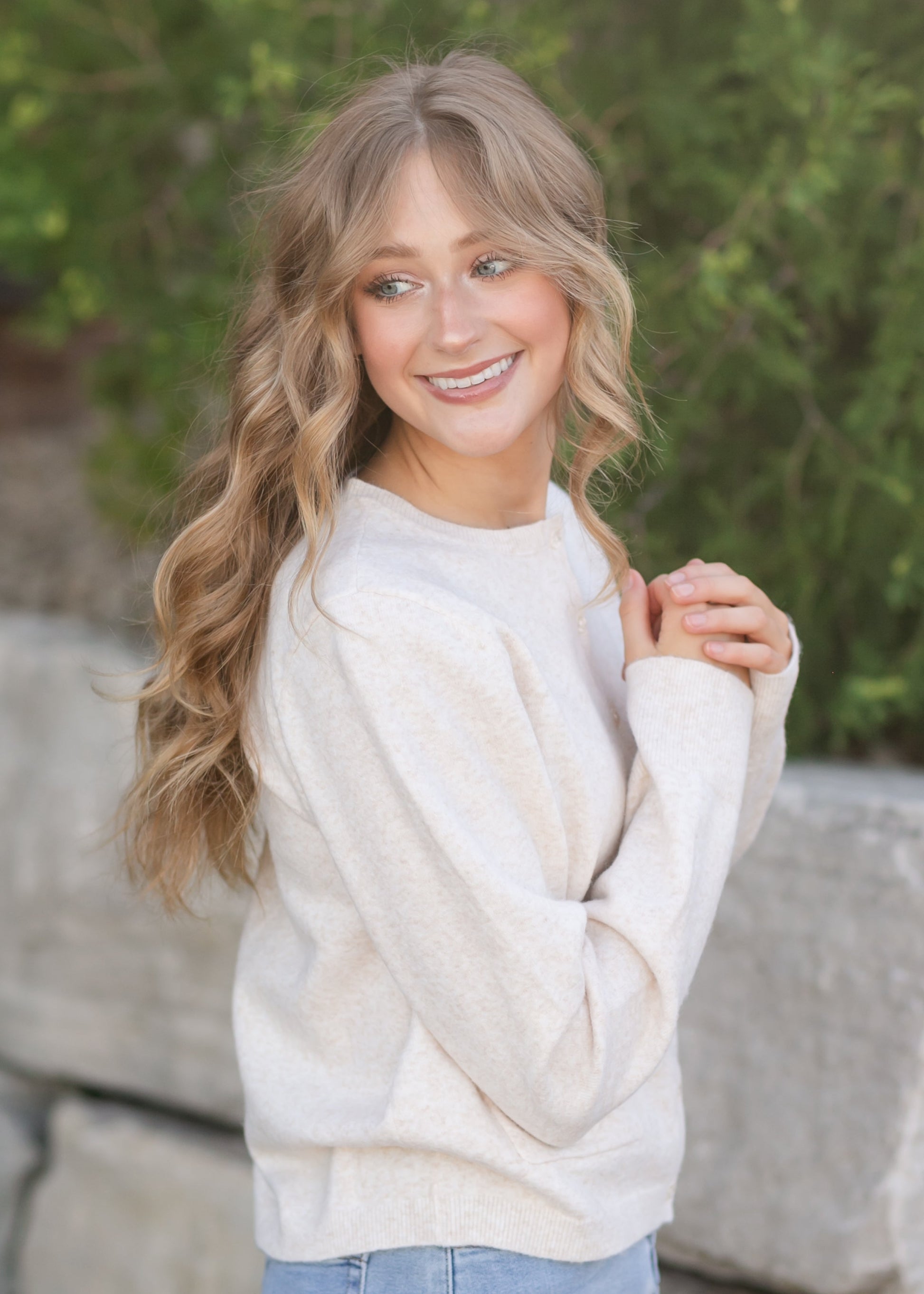 Cardigan with Front Pocket FF Tops