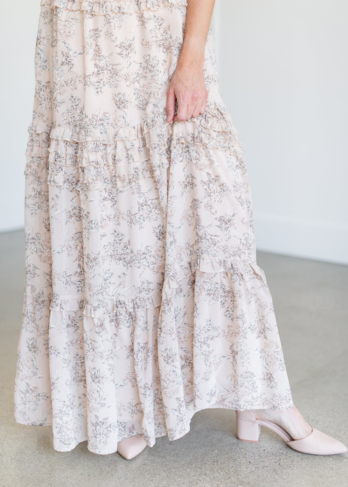 Carolina Floral 3/4 Sleeve Maxi Dress FF Dresses