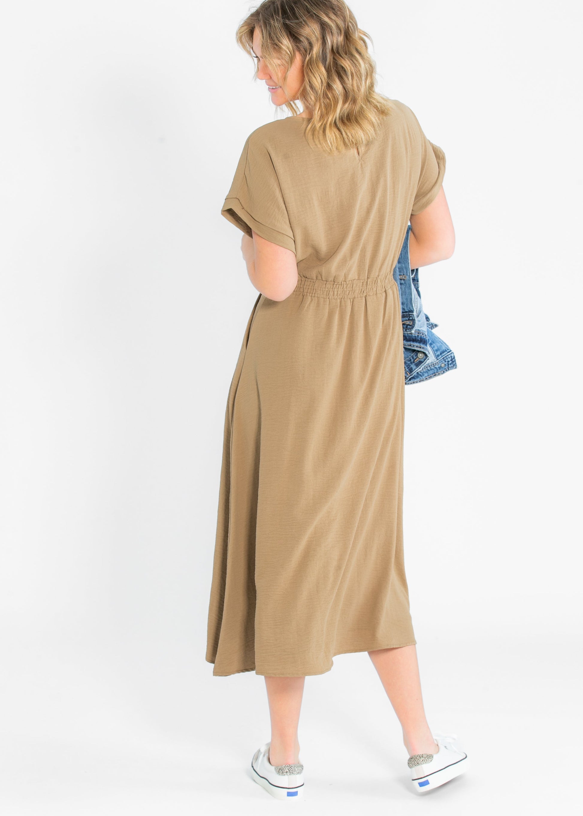 Cassia Dolman Sleeve Midi Dress IC Dresses
