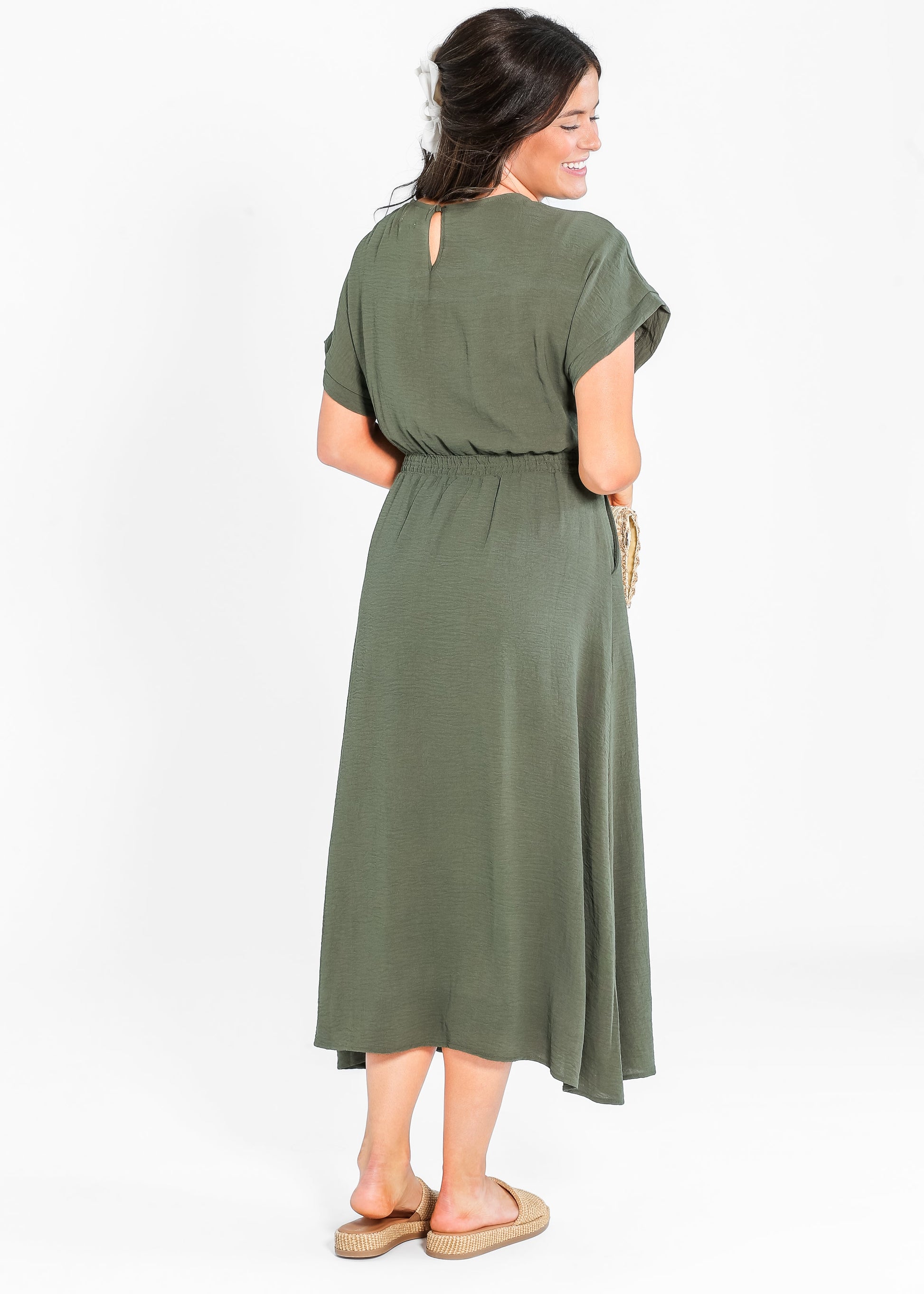 Cassia Dolman Sleeve Midi Dress IC Dresses
