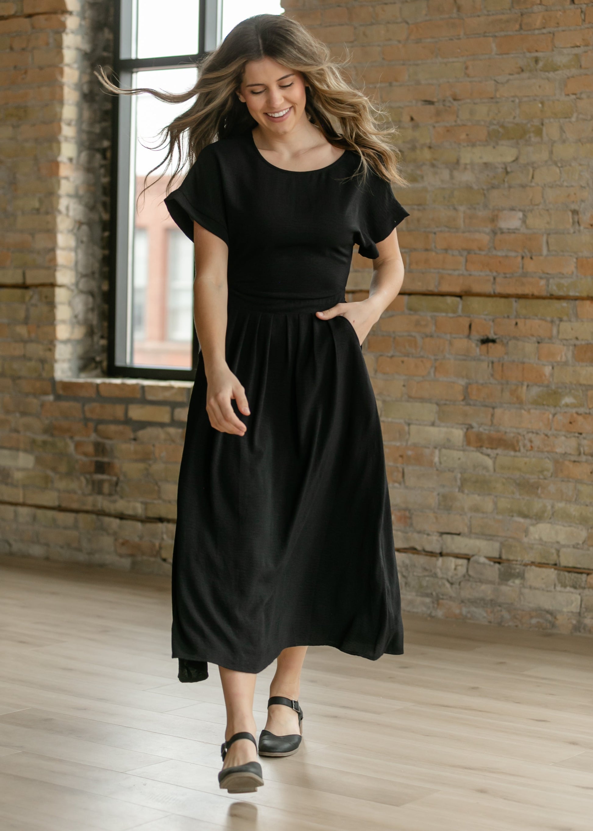 Cassia Midi Dress IC Dresses Black / XS
