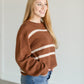 Cassidy Striped Knit Sweater FF Tops