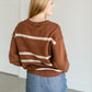 Cassidy Striped Knit Sweater FF Tops