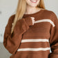 Cassidy Striped Knit Sweater FF Tops