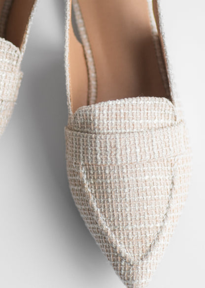 Casual Linen Pointed Toe Flat Mules Shoes