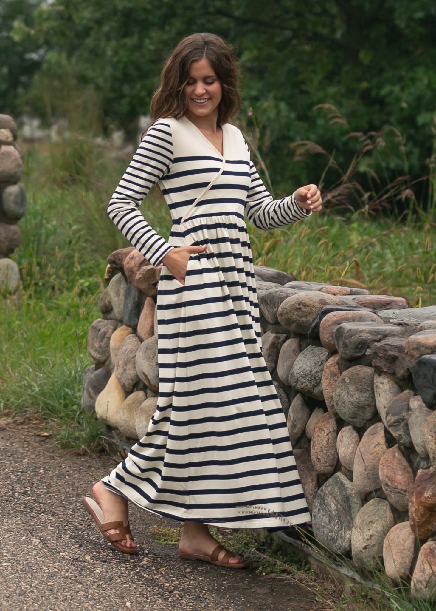 Celeste Striped Knit Maxi Dress, Medium Celeste Striped Knit Maxi Dress, Medium