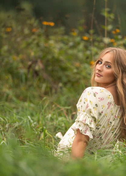 Celine Puff Sleeve Floral Maxi Dress IC Dresses