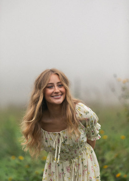 Celine Puff Sleeve Floral Maxi Dress IC Dresses