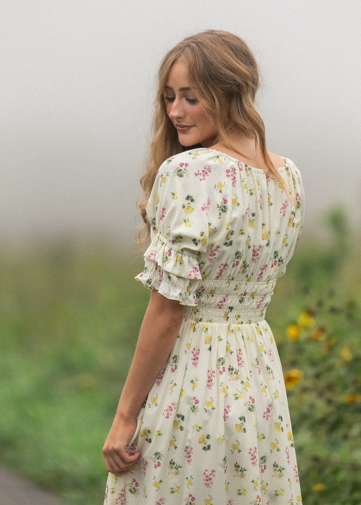 Celine Puff Sleeve Floral Maxi Dress IC Dresses