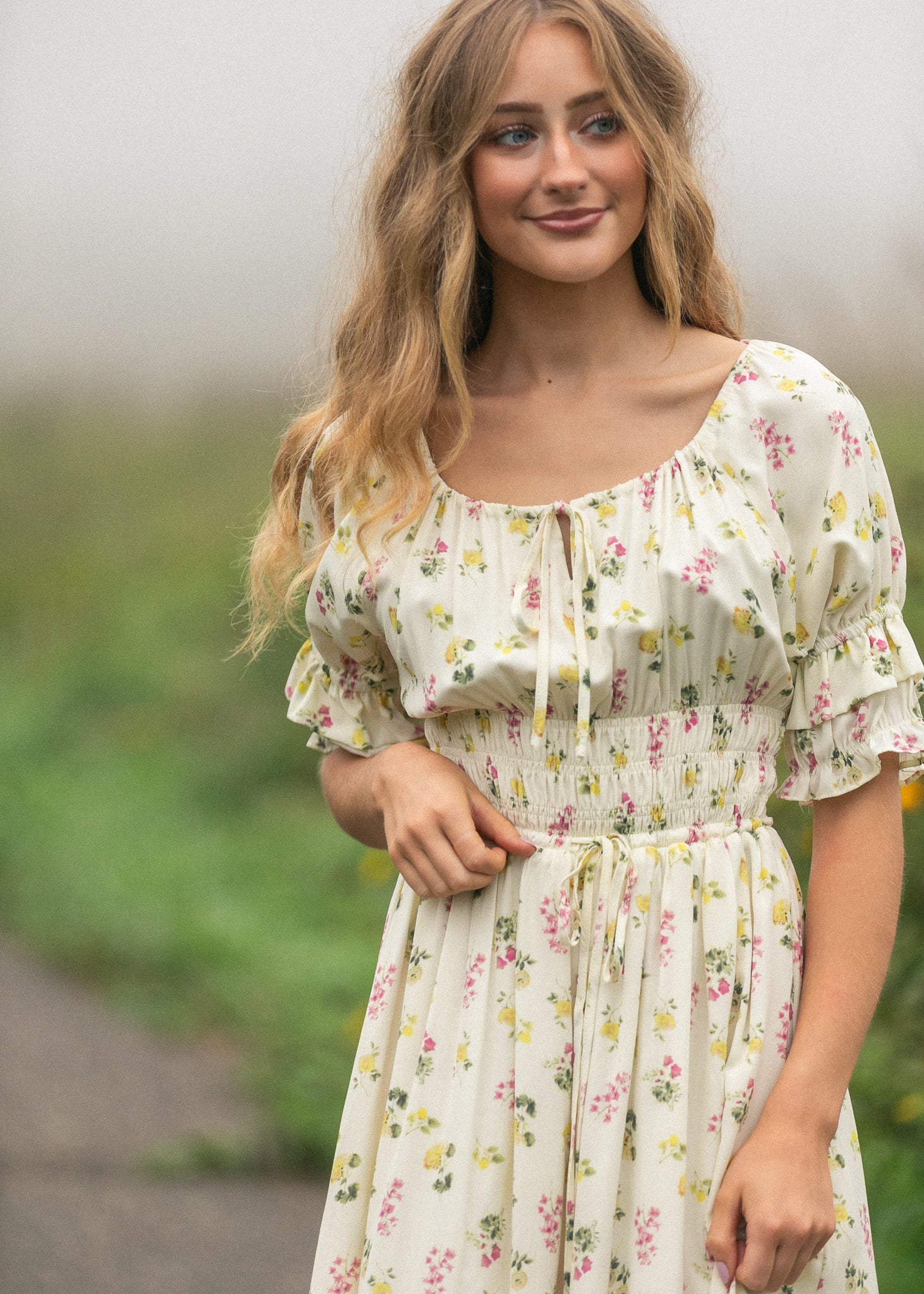 Celine Puff Sleeve Floral Maxi Dress IC Dresses