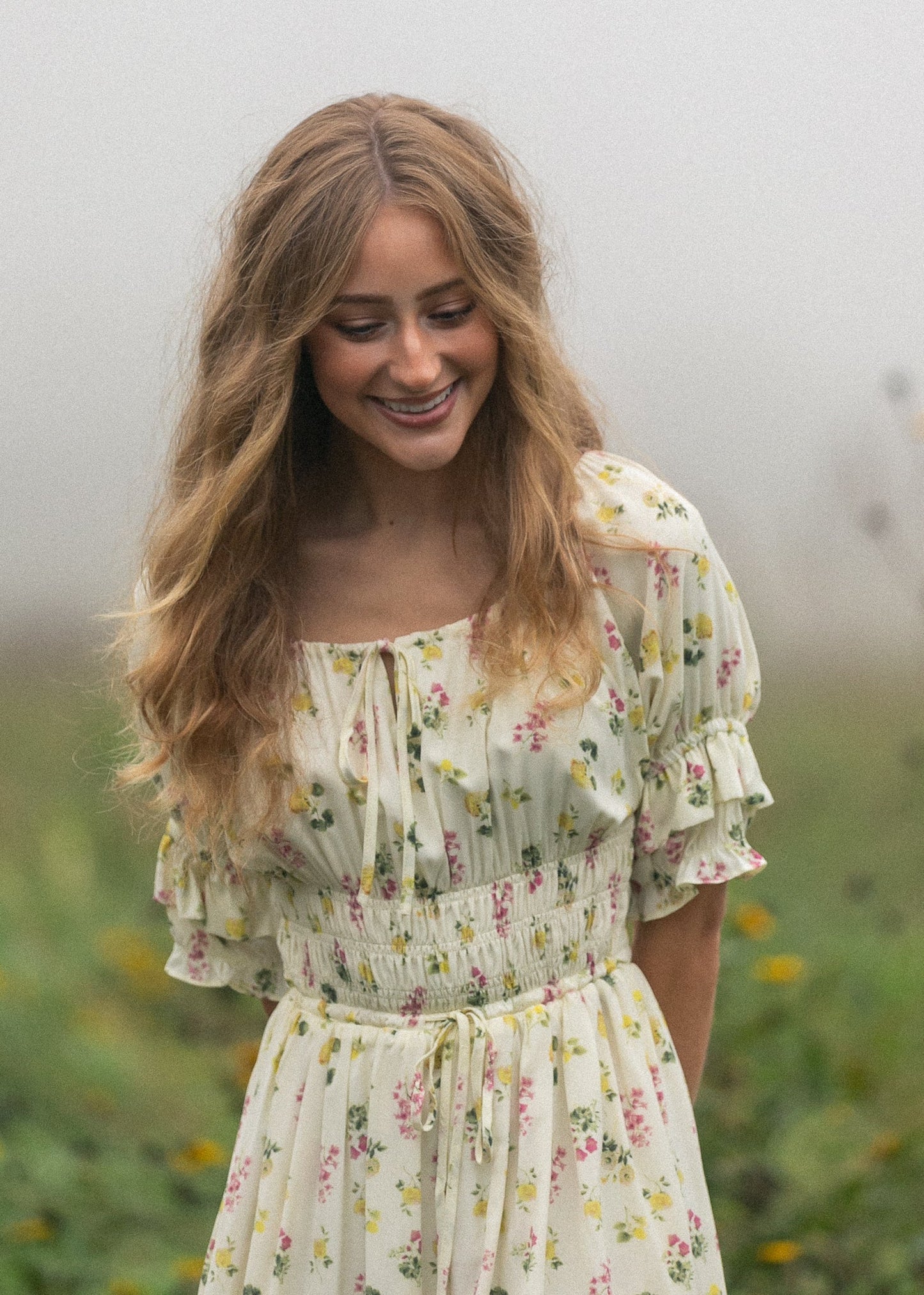 Celine Puff Sleeve Floral Maxi Dress IC Dresses