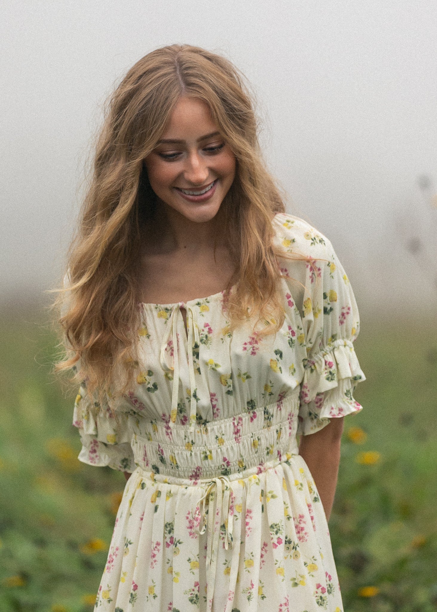 Celine Puff Sleeve Floral Maxi Dress IC Dresses