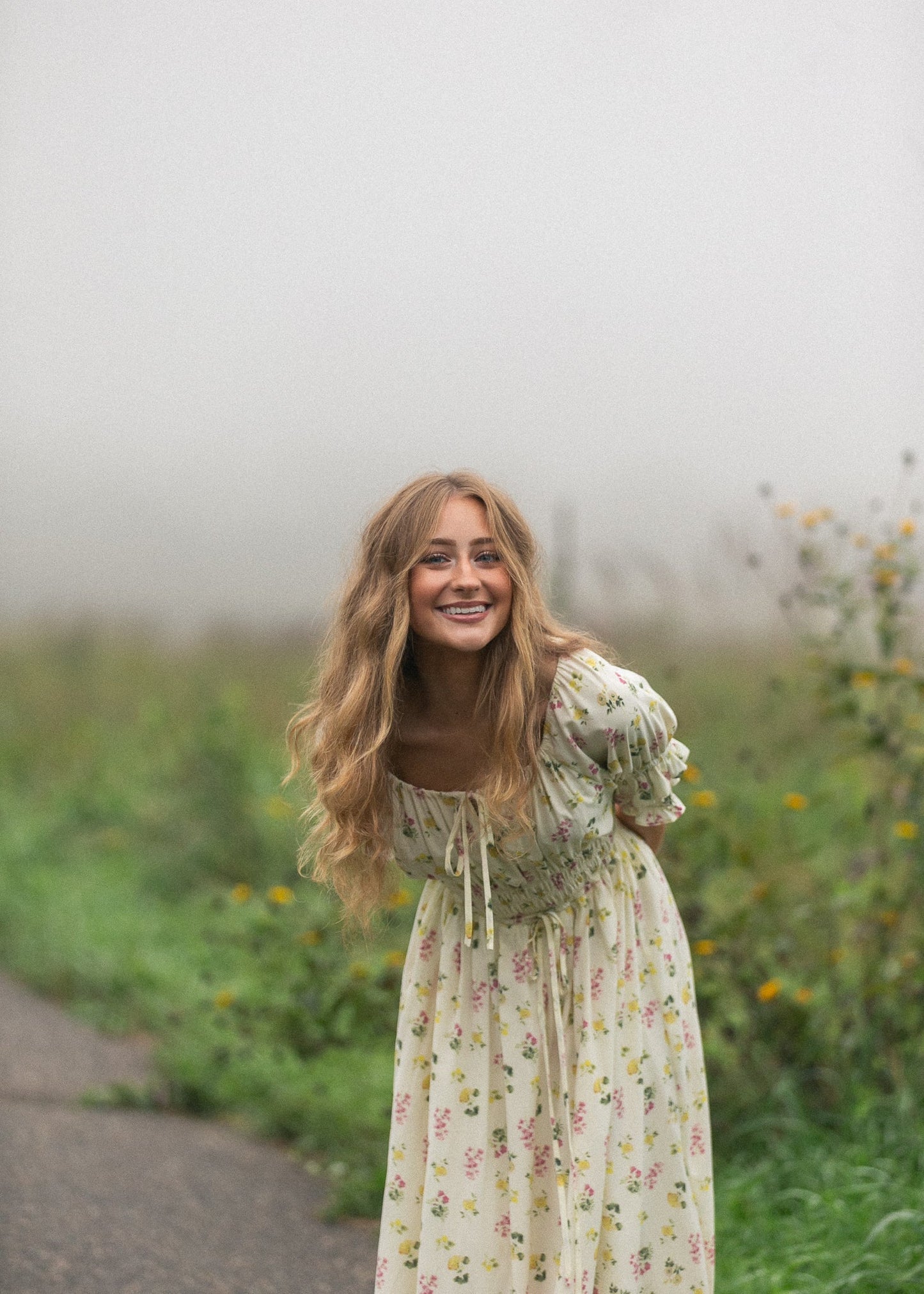 Celine Puff Sleeve Floral Maxi Dress IC Dresses