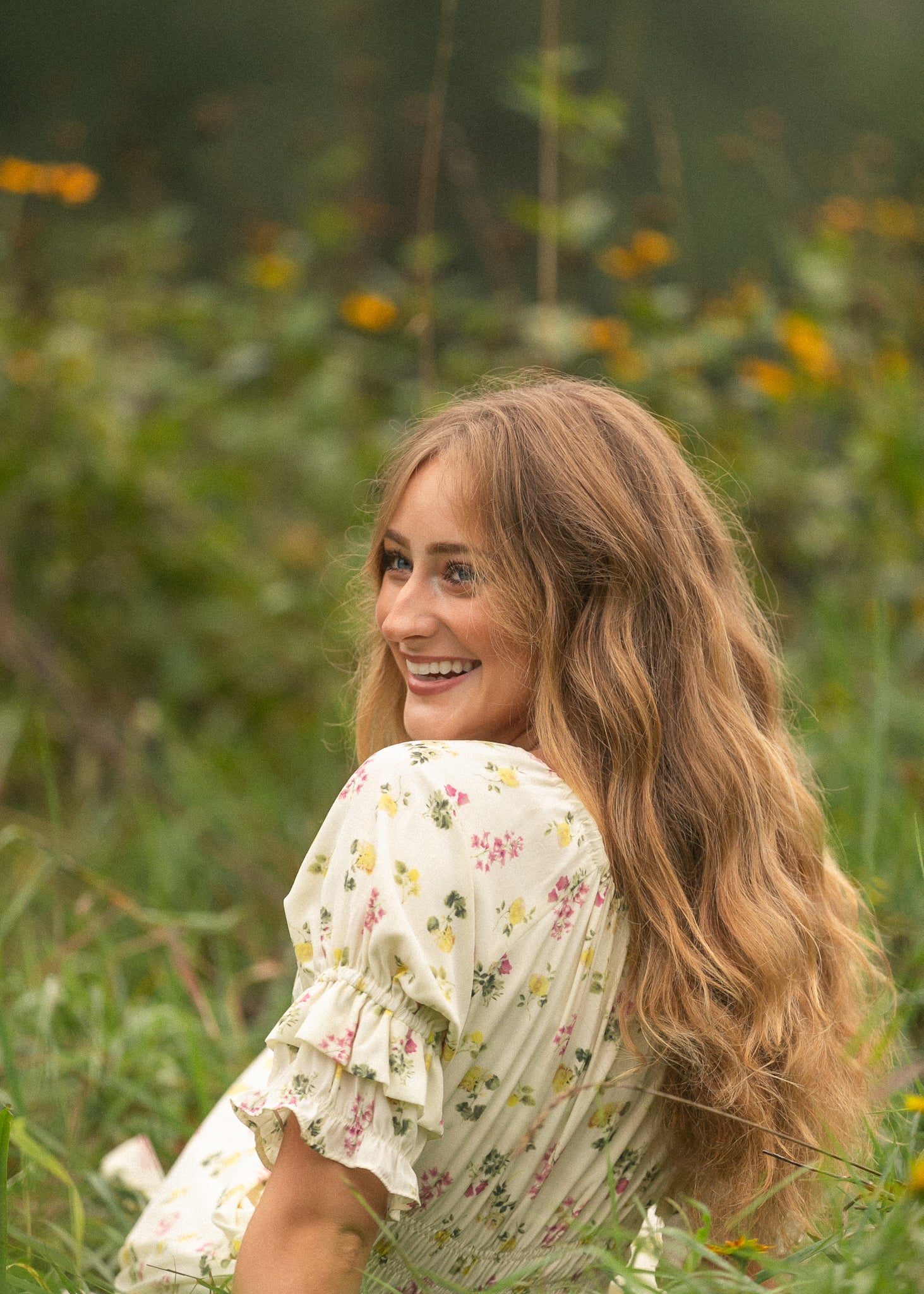 Celine Puff Sleeve Floral Maxi Dress IC Dresses