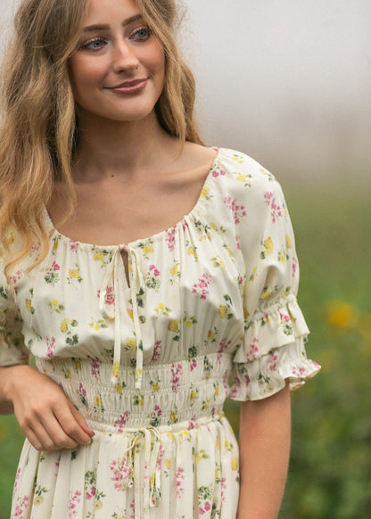 Celine Puff Sleeve Floral Maxi Dress IC Dresses